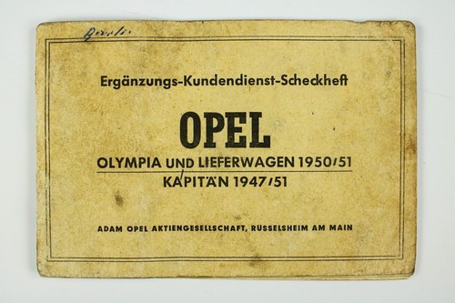 Opel kapitän 1947 - kapitän, olympia