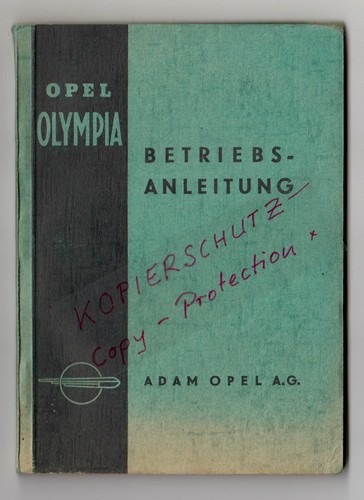 Opel olympia betriebsanleitung - olympia,