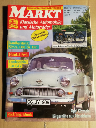 Oldtimer markt opel - 12/91,