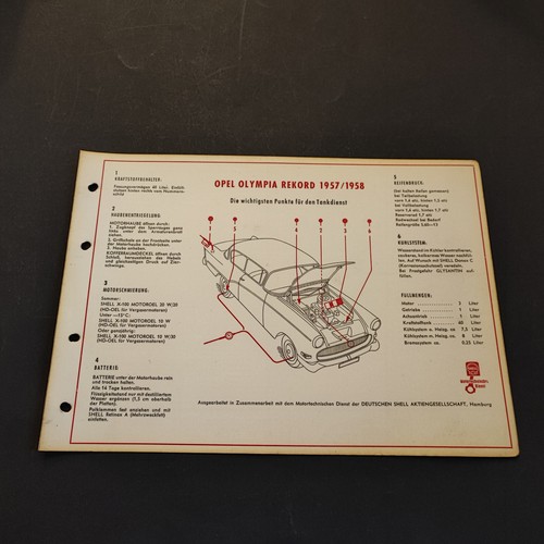 Opel schmierplan olympia - opel,