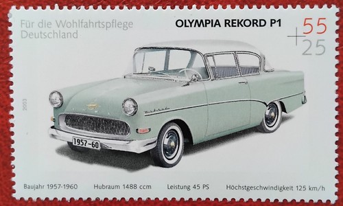 Briefmarke brd oldtimer opel - briefmarke,